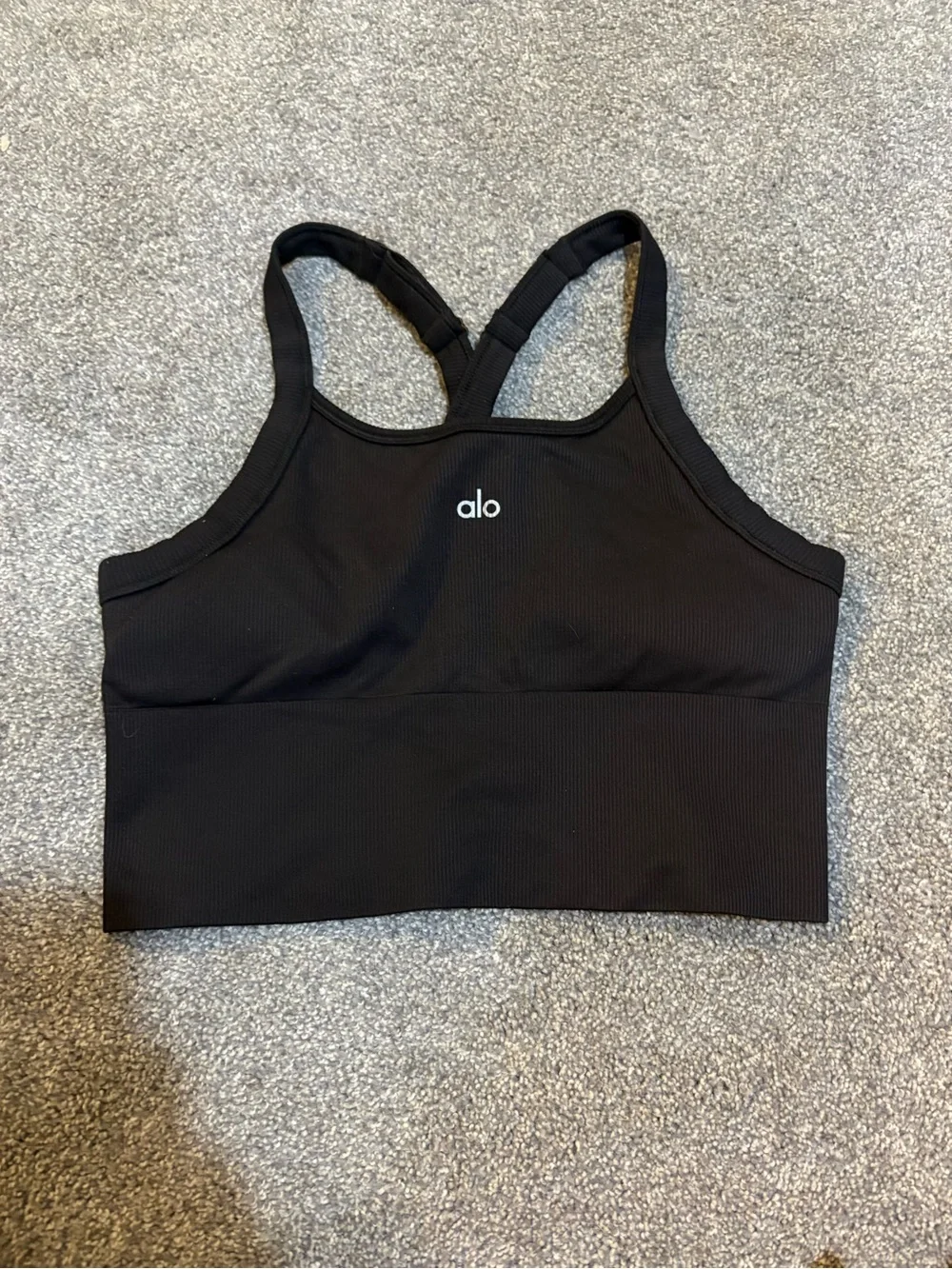 Alo Yoga Seamless Ribbed Favorite Bra Tank- Medium